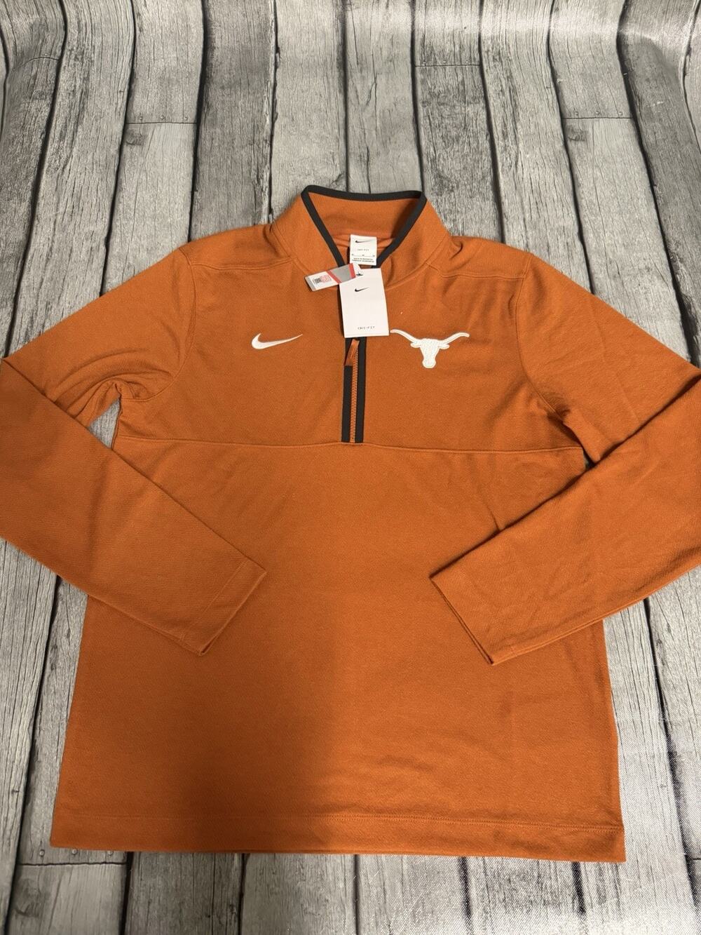 NWT Men’s Nike Texas Longhorns 1/4 Zip Pullover Sz Medium Burnt Orange